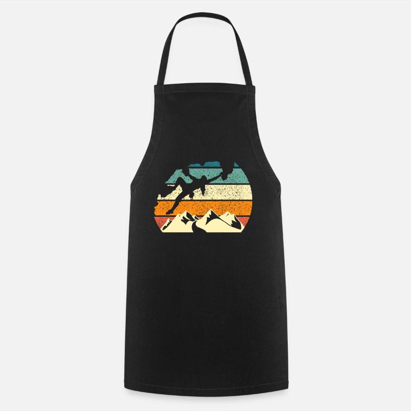 climbing sport climbing climber climb rock climbing - Cooking Apron - black