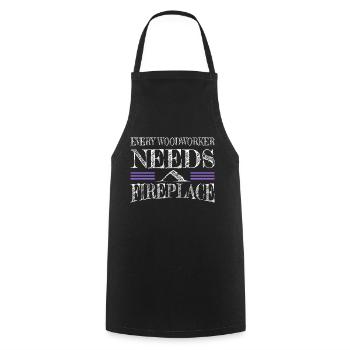 charpentier drôle dictons marteau-piqueur - Tablier de cuisine - noir - Devant - AI Model Male 185 dark (185cm)