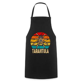 Retro Sunset Haustier Tarantula Spider Besitzer - Kochschürze - Schwarz - Vorne - AI Model Male 185 dark (185cm)