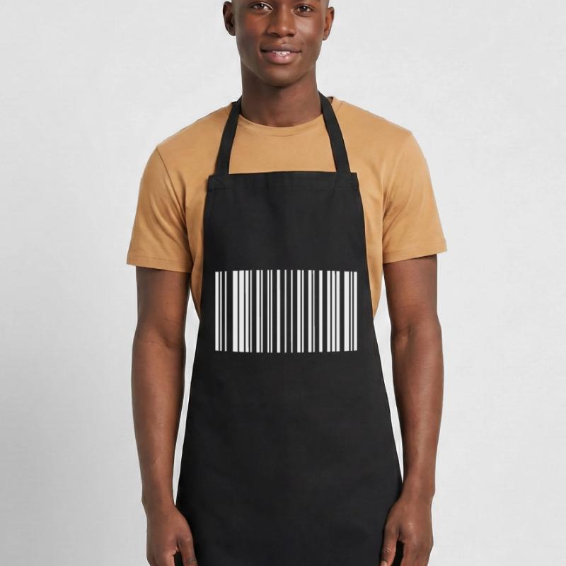 Code-barres de la paix Friedenszeichen Strichcode Symbole Tablier de cuisine