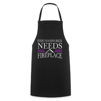 lumber funny carpenter love bday joke - Cooking Apron - black - Front - AI Model Male 185 dark (185cm)