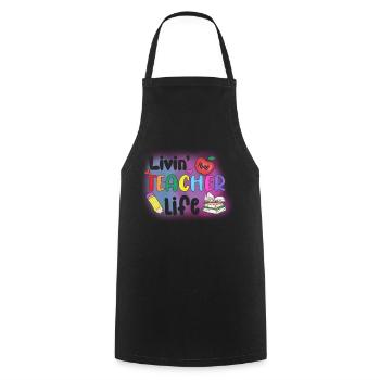 Enseignants Enseignants École Enseignants Personnel enseignant - Tablier de cuisine - noir - Devant - AI Model Male 185 dark (185cm)