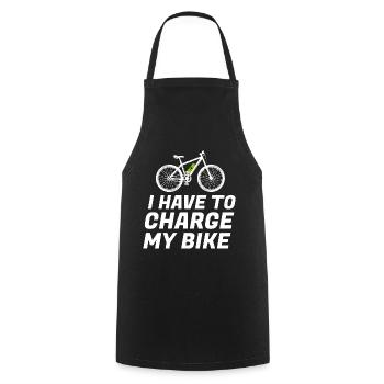 Ich muss mein Fahrrad aufladen E-Bike Elektro-Moun - Kochschürze - Schwarz - Vorne - AI Model Male 185 dark (185cm)