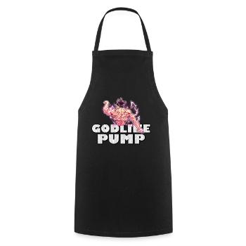 Godlike Pump | Anime Gym Motiv für Fans - Kochschürze - Schwarz - Vorne - AI Model Male 185 dark (185cm)