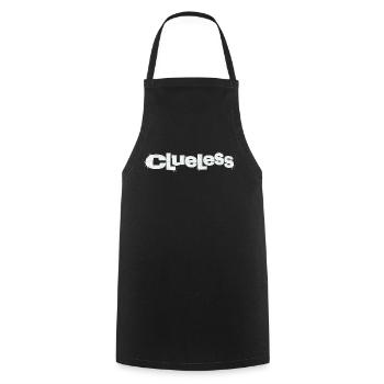 Clueless Glitzer Logo - Kochschürze - Schwarz - Vorne - AI Model Male 185 dark (185cm)