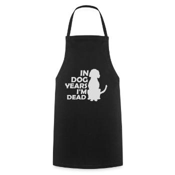 in dog years Dead - Cooking Apron - black - Front - AI Model Male 185 dark (185cm)