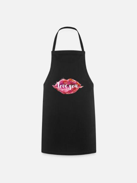 Love you - Tablier de cuisine - noir
