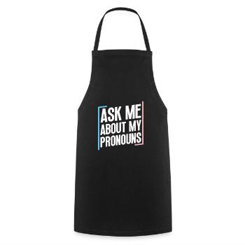Trans Transgender Transsexual Pride - Cooking Apron - black - Front - AI Model Male 185 dark (185cm)