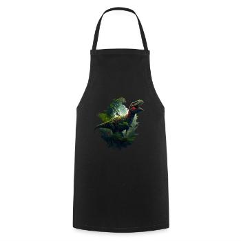 Dinosaur - Cooking Apron - black - Front - AI Model Male 185 dark (185cm)