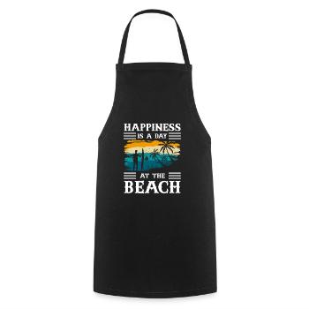 Beach Sea Summer Holiday Breeze - Cooking Apron - black - Front - AI Model Male 185 dark (185cm)