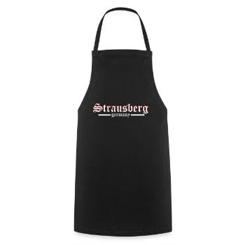 Strausberg sütterlin - Kochschürze - Schwarz - Vorne - AI Model Male 185 dark (185cm)