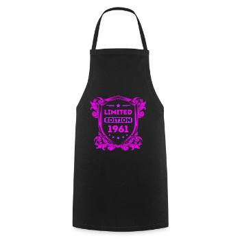 1961 - Cooking Apron - black - Front - AI Model Male 185 dark (185cm)