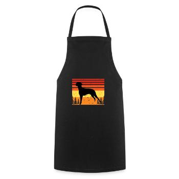 Braque Francais Dog Love Silhouette Vintage Sunset - Tablier de cuisine - noir - Devant - AI Model Male 185 dark (185cm)