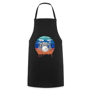 Drummer Drummer Drums Gift - Cooking Apron - black - Front - AI Model Male 185 dark (185cm)