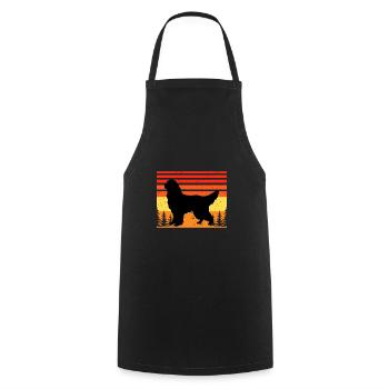 Gordon Setter Hundeliebhaber Silhouette Vintage Sonnenuntergang - Kochschürze - Schwarz - Vorne - AI Model Male 185 dark (185cm)