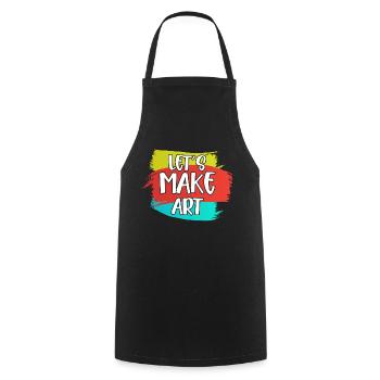 Faisons de l’éducation artistique un professeur d’art - Tablier de cuisine - noir - Devant - AI Model Male 185 dark (185cm)