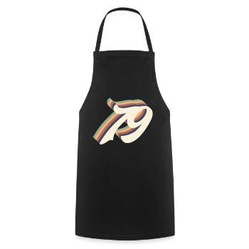 79ème anniversaire vintage - Tablier de cuisine - noir - Devant - AI Model Male 185 dark (185cm)