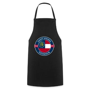 Sandy Springs Georgia Flag USA Souvenir Badge - Tablier de cuisine - noir - Devant - AI Model Male 185 dark (185cm)
