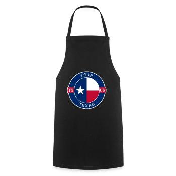 Tyler Texas Flag USA Travel Souvenir Badge - Tablier de cuisine - noir - Devant - AI Model Male 185 dark (185cm)