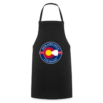 Highlands Ranch Colorado Flag USA Souvenir Logo - Cooking Apron - black - Front - AI Model Male 185 dark (185cm)