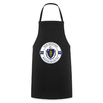 New Bedford Massachusetts Flag USA Travel Souvenir - Cooking Apron - black - Front - AI Model Male 185 dark (185cm)