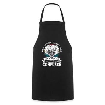 Designer Graphic Graphic Designer - Cooking Apron - black - Front - AI Model Male 185 dark (185cm)