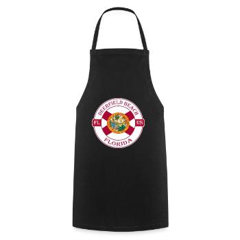 Deerfield Beach Floride drapeau USA Souvenir Badge - Tablier de cuisine - noir - Devant - AI Model Male 185 dark (185cm)