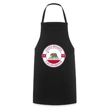 Citrus Heights California Flagge USA Reise Souvenir - Kochschürze - Schwarz - Vorne - AI Model Male 185 dark (185cm)