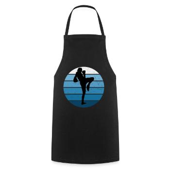 Muay Thai Thaiboxer Thaiboxen Thaibox Herren - Kochschürze - Schwarz - Vorne - AI Model Male 185 dark (185cm)