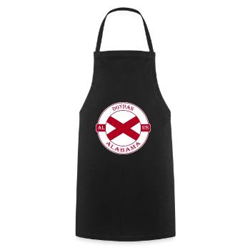 Dothan Alabama Flag USA Travel Souvenir Badge - Cooking Apron - black - Front - AI Model Male 185 dark (185cm)