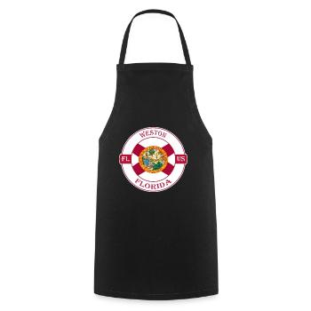 Weston Florida Flag USA Travel Souvenir Badge - Cooking Apron - black - Front - AI Model Male 185 dark (185cm)