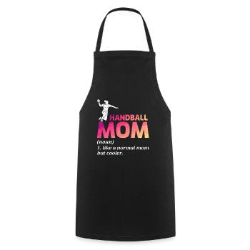 Handball Mama Muttertag - Kochschürze - Schwarz - Vorne - AI Model Male 185 dark (185cm)