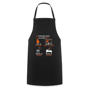 guitare temps libre guitare cadeau guitariste - Tablier de cuisine - noir - Devant - AI Model Male 185 dark (185cm)