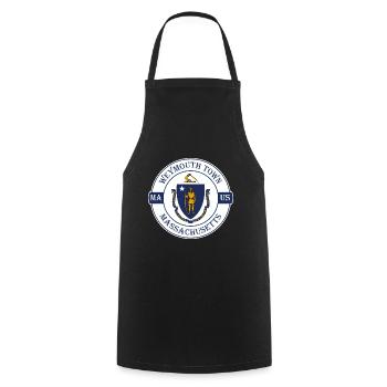 Weymouth Town Massachusetts Flag USA Souvenir - Cooking Apron - black - Front - AI Model Male 185 dark (185cm)