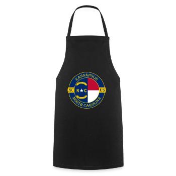 Kannapolis North Carolina Flag USA Travel Souvenir - Cooking Apron - black - Front - AI Model Male 185 dark (185cm)