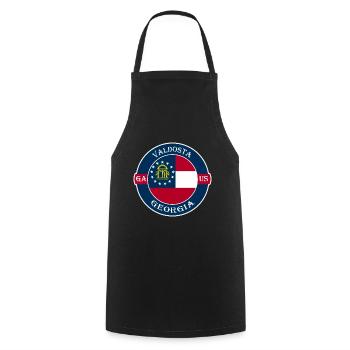 Valdosta Georgia Flag USA Travel Souvenir Badge - Tablier de cuisine - noir - Devant - AI Model Male 185 dark (185cm)