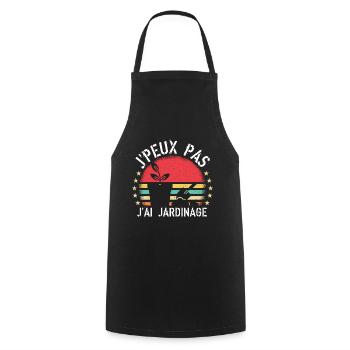 J'Peux Pas J'Ai Jardinage - Tablier de cuisine - noir - Devant - AI Model Male 185 dark (185cm)