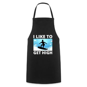 Skysurfing Skydiving Extreme Sport Skydiver Funny - Cooking Apron - black - Front - AI Model Male 185 dark (185cm)
