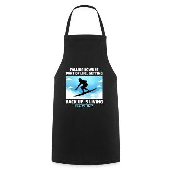 Skysurfing Skydiving Extreme Sport Skydiver Funny - Cooking Apron - black - Front - AI Model Male 185 dark (185cm)