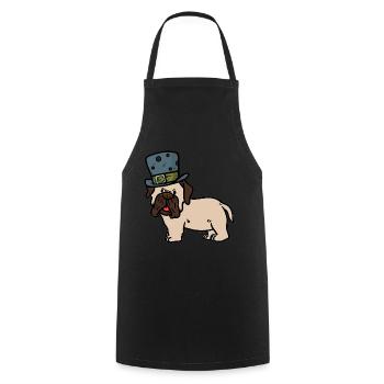 Geschenkidee Hundehalter Mops Hut Mister Sir - Kochschürze - Schwarz - Vorne - AI Model Male 185 dark (185cm)