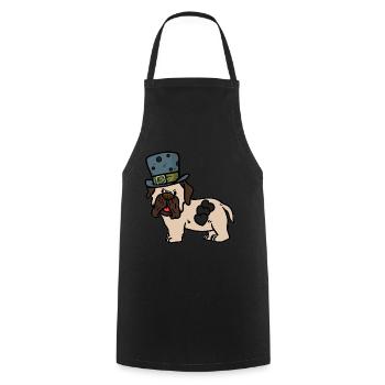 Witzig lustiger Hund Hunde Kinder Geschenkidee - Kochschürze - Schwarz - Vorne - AI Model Male 185 dark (185cm)