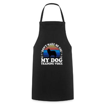 Collie Rough Dog Lover Silhouette Vintage Sonnenuntergang - Kochschürze - Schwarz - Vorne - AI Model Male 185 dark (185cm)