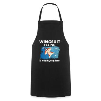 Wingsuit volant Base Jumping Parachutisme Wingsuit - Tablier de cuisine - noir - Devant - AI Model Male 185 dark (185cm)