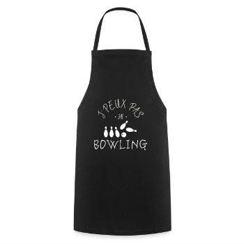 J'peux pas j'ai bowling - Tablier de cuisine - noir - Devant - AI Model Male 185 dark (185cm)