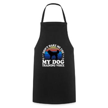 Georgischer Schäferhund Liebe Silhouette Retro Sonnenuntergang - Kochschürze - Schwarz - Vorne - AI Model Male 185 dark (185cm)
