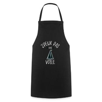 Cadeau J'peux Pas J'Ai Voile - Tablier de cuisine - noir - Devant - AI Model Male 185 dark (185cm)