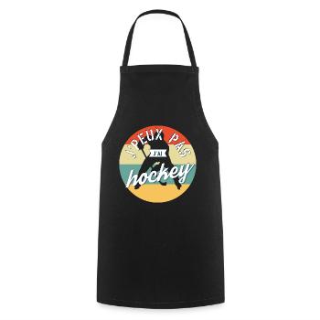 J'Peux Pas J'Ai Hockey - Vintage - Tablier de cuisine - noir - Devant - AI Model Male 185 dark (185cm)
