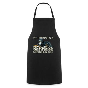Bouvier bernois - Tablier de cuisine - noir - Devant - AI Model Male 185 dark (185cm)