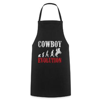 Western Rodeo Dressur Sattel - Kochschürze - Schwarz - Vorne - AI Model Male 185 dark (185cm)