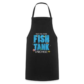Fish aquarists under water - Cooking Apron - black - Front - AI Model Male 185 dark (185cm)